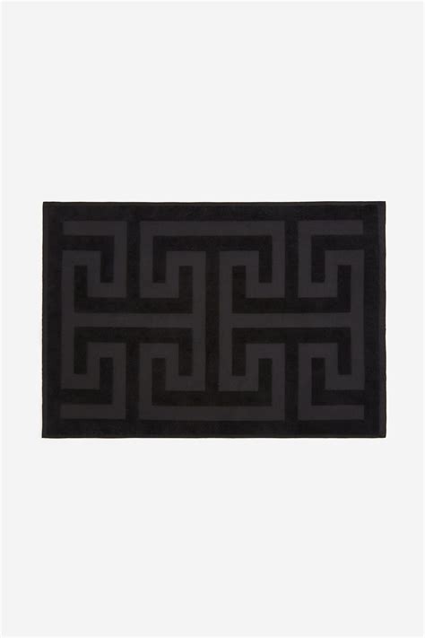 Black/Patterned Cotton bath mat at H&M Home | H&M IN