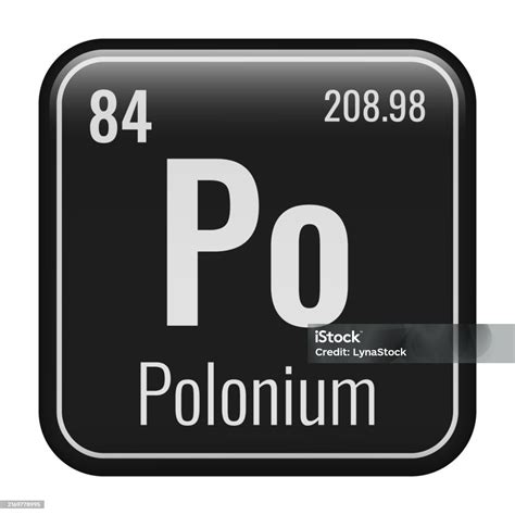 Polonium Symbol Chemical Element Of The Periodic Table Vector ...