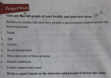 English project work class 8 No Spam!! First Answer will be marked as ...