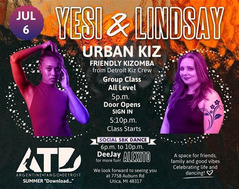 KIZOMBA LESSON & SBK DANCE Party at ATD UTICA MI, 7758 Auburn Rd, Utica ...