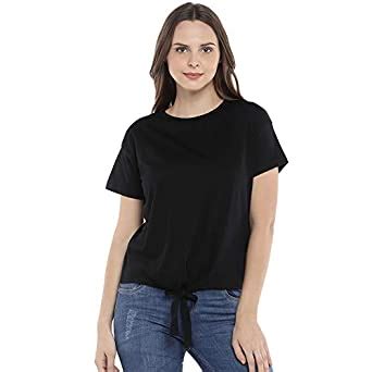 Globus Women Black Checked Blouson Top : Amazon.in: Clothing & Accessories