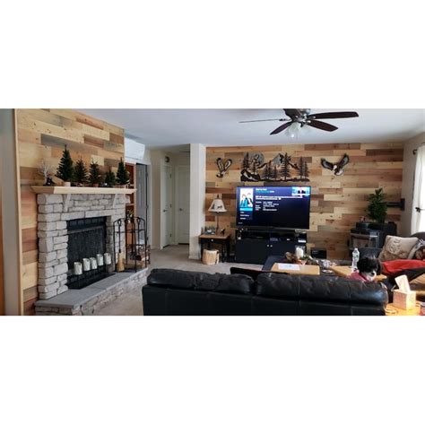 Timberchic 5-in x 1-ft River Planks Spruce pine fir Reclaimed wood Wall ...