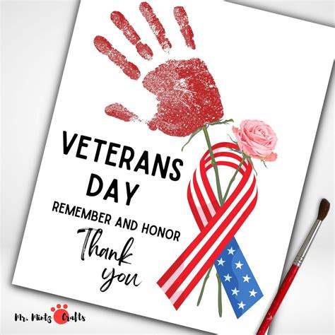 Veterans Day Handprint Crafts for Preschool and Kindergarten – Mr ...