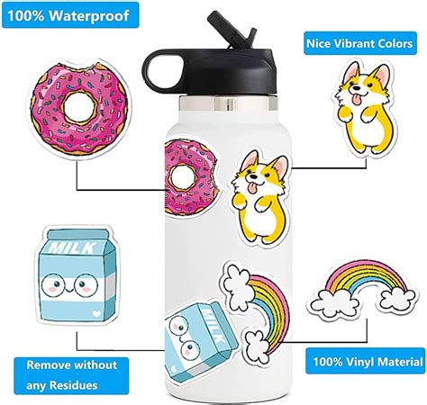 Buy Stickers for Water Bottles,50 PCS Vinyl VSCO Waterproof Stickers ...