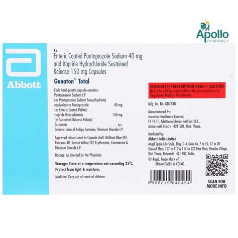 Ganaton Total Capsule 10's Price, Uses, Side Effects, Composition ...