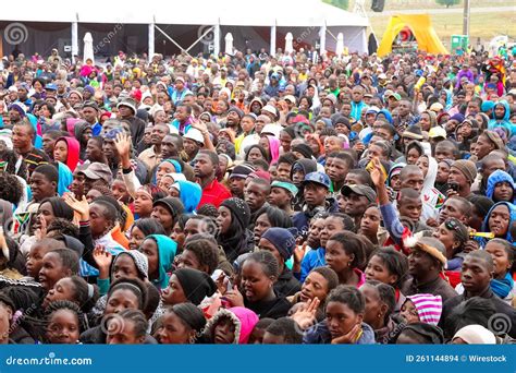 Huge Crowd of African People at the Outdoor Event Johannesburg, South ...
