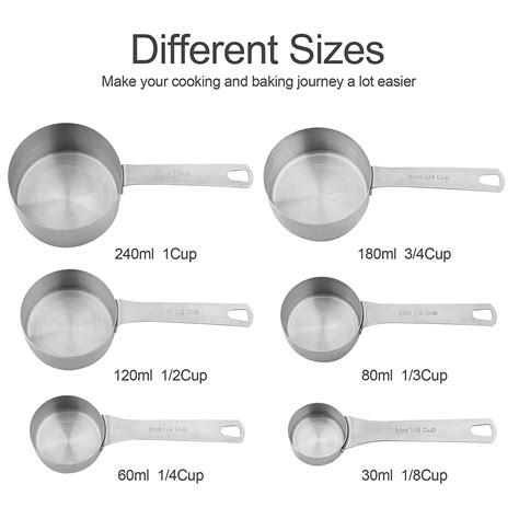 Buy Smithcraft Measuring Cups Set, 18/8 Stainless Steel Measuring Cup ...
