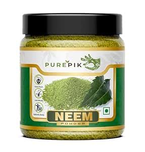 Pure Pik Organic Neem Powder 250 Gram Jar pack | Neem Powder for face ...