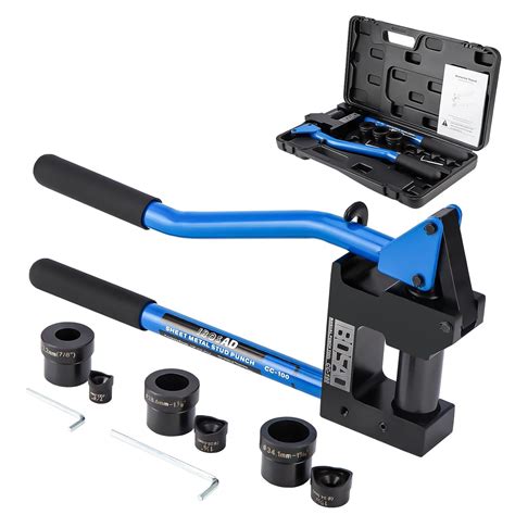 IBOSAD Manual Lever Sheet Metal Stud Punch with 1/2" and 1" (7/8", 1-11 ...