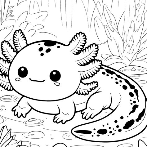 Axolotl Coloring Pages 12 - Coloring Pages Gem
