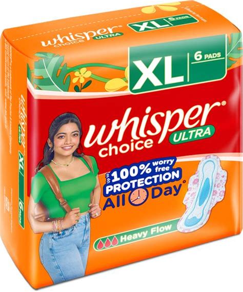 Whisper CHOICE ULTRA XL, UPTO 100% STAIN PROTECTION ALL DAY Sanitary ...