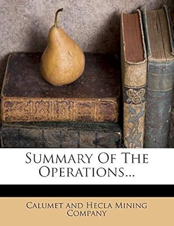 Amazon.in: Buy Summary of the Operations... Book Online at Low Prices ...