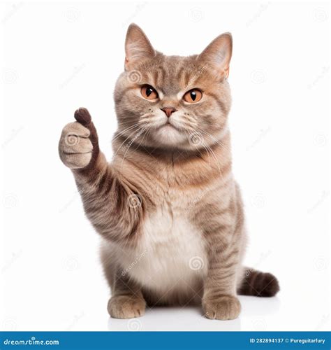 Thumbs Up Cat stock illustration. Illustration of kitty - 282894137