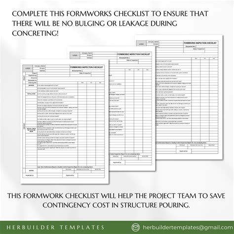 Form Work Checklist 的图像结果