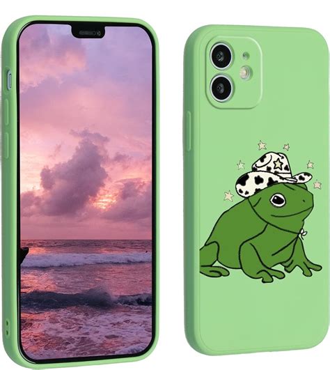 Buy ability Cute Frog for iPhone 12 Pro Case, Kawaii Cowboy Hat Green ...