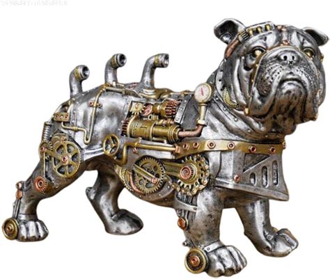 Bticx Steampunk Inspired Mechanical Bulldog Resin India | Ubuy