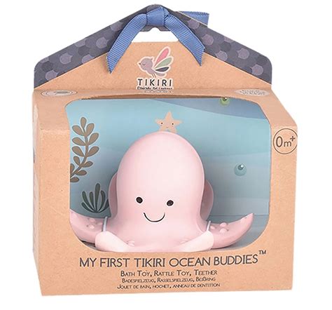 Shop Tikiri Toys Octopus Natural Rubber Rattle & Bath Toy, 0M ...