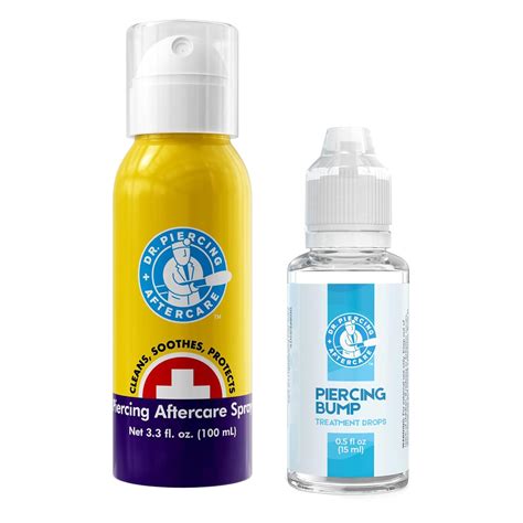 Amazon.com: Dr. Piercing Aftercare Spray and Bump - Saline Solution for ...