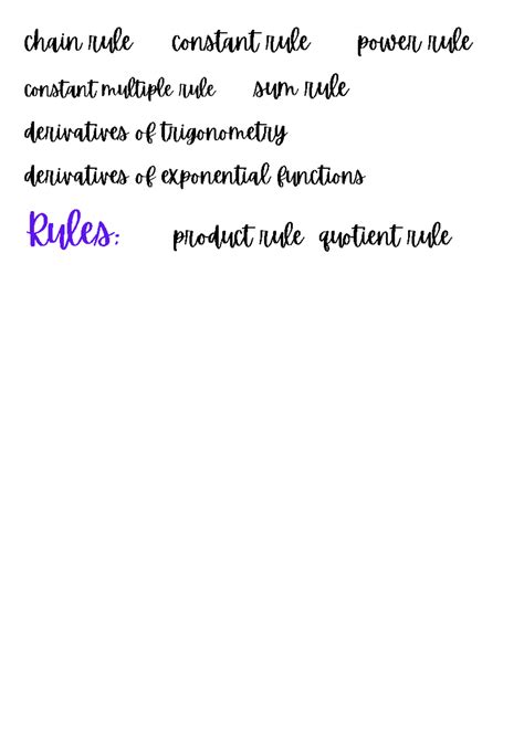 Chain rule - MATH - chain rule constant rule power rule constant ...