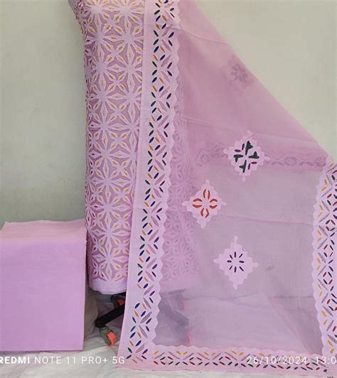 Pure Cotton Applique cutwork suit with Suzani Embroidery Work – fab-persona