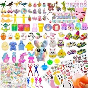 SQZUWIT 100pcs Easter Egg Fillers, Easter Egg Stuffers, Small Miny Toys ...