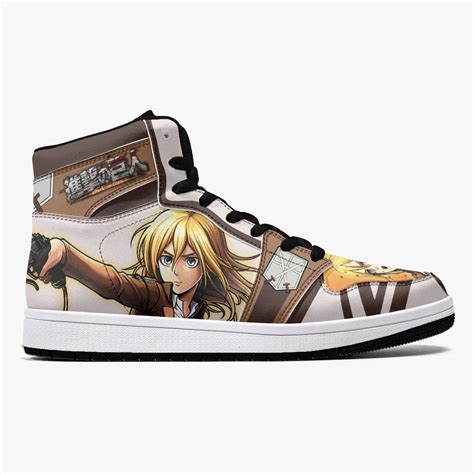 Christa Lenz Training Corps Attack on Titan Mid 1 Basketball Shoes ...