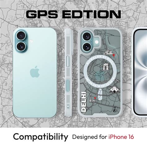 iPhone 16 Back Cover Case | GPS Edition (Delhi) Mag X - Gray