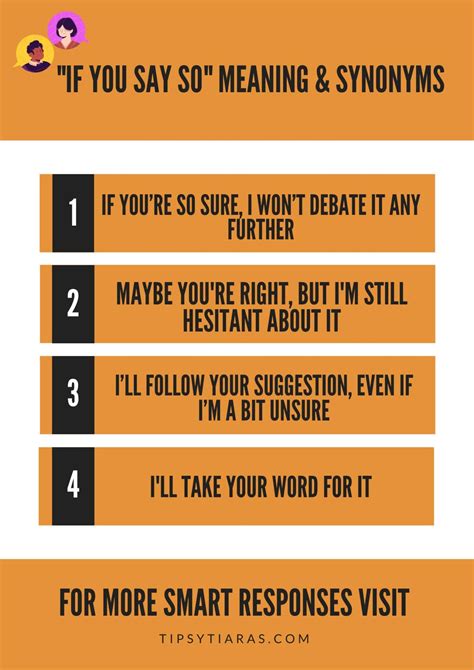 "If You Say So" Meaning & 15 Synonyms