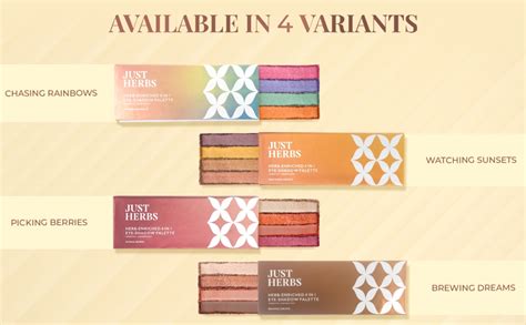 Just Herbs 4-in-1 Eye-shadow Palette Herb Enriched Manjishtha+Liquorice ...