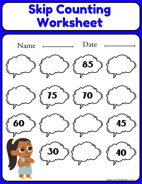 Free Skip Counting Printables! Fun Math Aids - Printables for Everyone