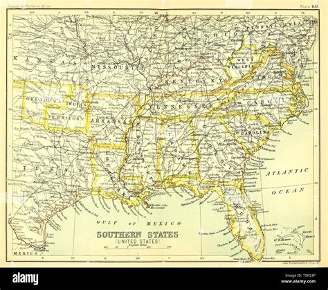 Us Map Of Southern States 9,652 Map Southern States Images, Stock