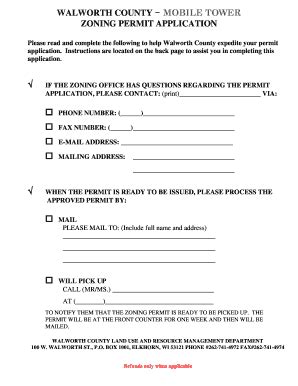 Fillable Online ZONING PERMIT NUMBER Fax Email Print - pdfFiller