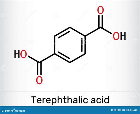 Terephthalic Acid Molecule. It Is Benzenedicarboxylic Acid, Precursor ...