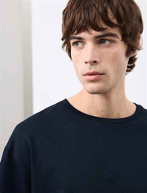 Buy Pure Supima® Cotton Performance Crew Neck T-shirt at Marks & Spencer