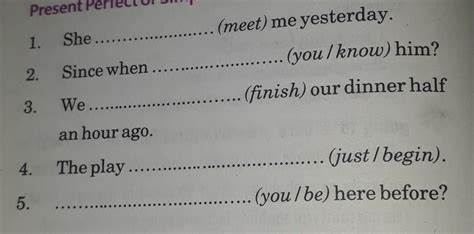 put the verb in brackets into the correct tense-Present Perfect or ...