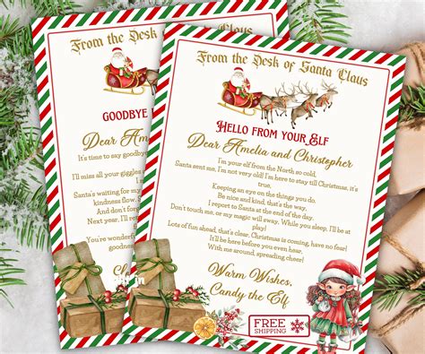 Elf Is back Letter from Elf pack, elf arrival letter, elf return letter ...