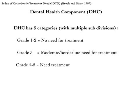 Index of Orthodontic Treatment Need (IOTN) | PDF