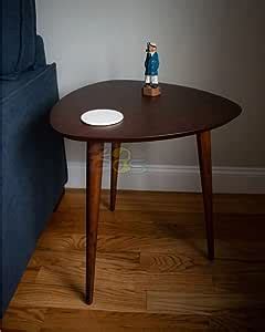 Brown Arts Shoppee Wood End Table/Triangle Side Table/Nightstand Coffee ...