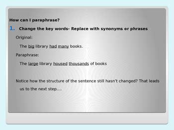 Image result for Paraphrasing Lesson Video