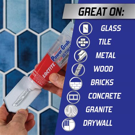 Loctite Crystal Clear Power Grab Construction Adhesive 2.7 fl oz Tube ...