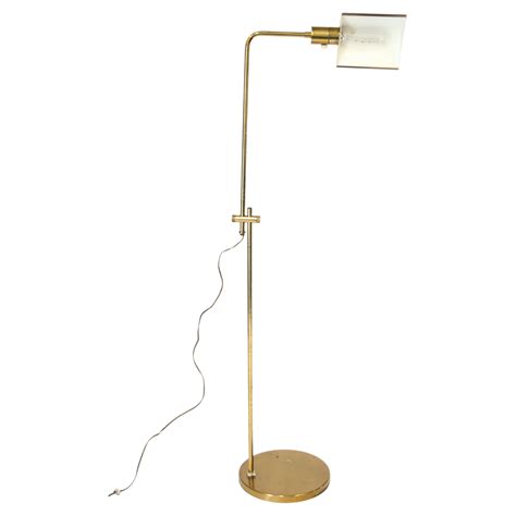 Mid Century Brass Adjustable Floor Lamp at 1stDibs