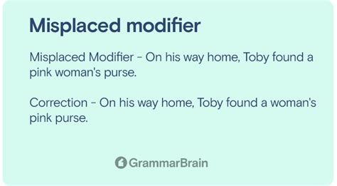 Image result for Misplaced Modifier Checker