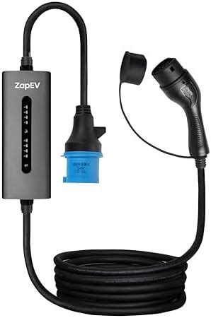 7.5 KW EV Charger with smart App|6M TPU Cable+ 1M Jumper Cable + Carry ...
