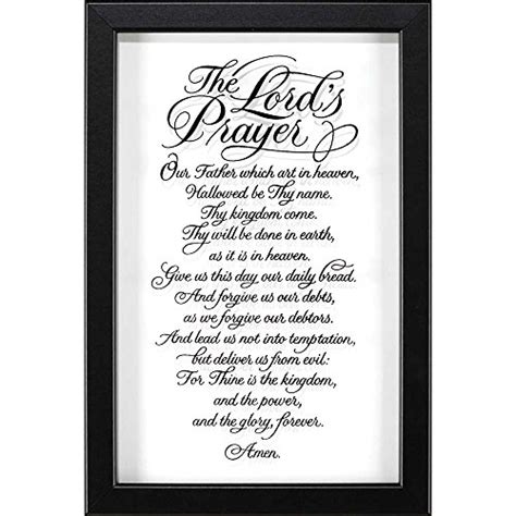 Buy Dicksons The Lord's Prayer Calligraphy Black Silhouette 12 x 18 ...