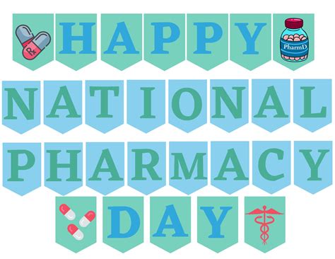 National Pharmacy Week Printable Sign, Handmade Happy National Pharmacy ...
