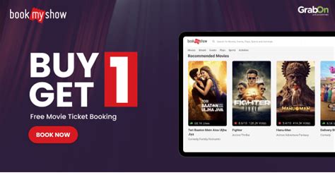 BookMyShow Coupons: Buy 1 Get 1 FREE Offer