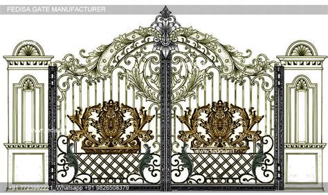 Boundary Wall Design With Gate Loha Ka Gate Ka Design Gate Design Pipe ...