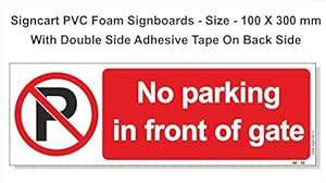signcart - NO Parking Sign - 3M Vinyl on 3mm Foam Sheet (4 X 12 Inch ...