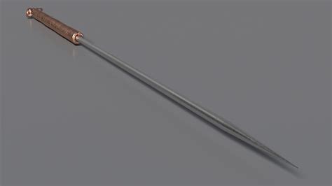 3D model Middle Acupuncture Needle Gold | 3D Molier International