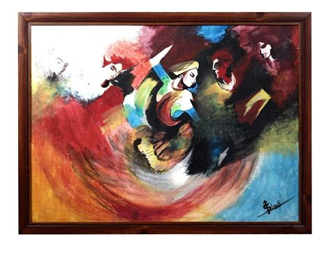 shrutis Art World Indian Women Cultural Painting with Wooden Frame ...